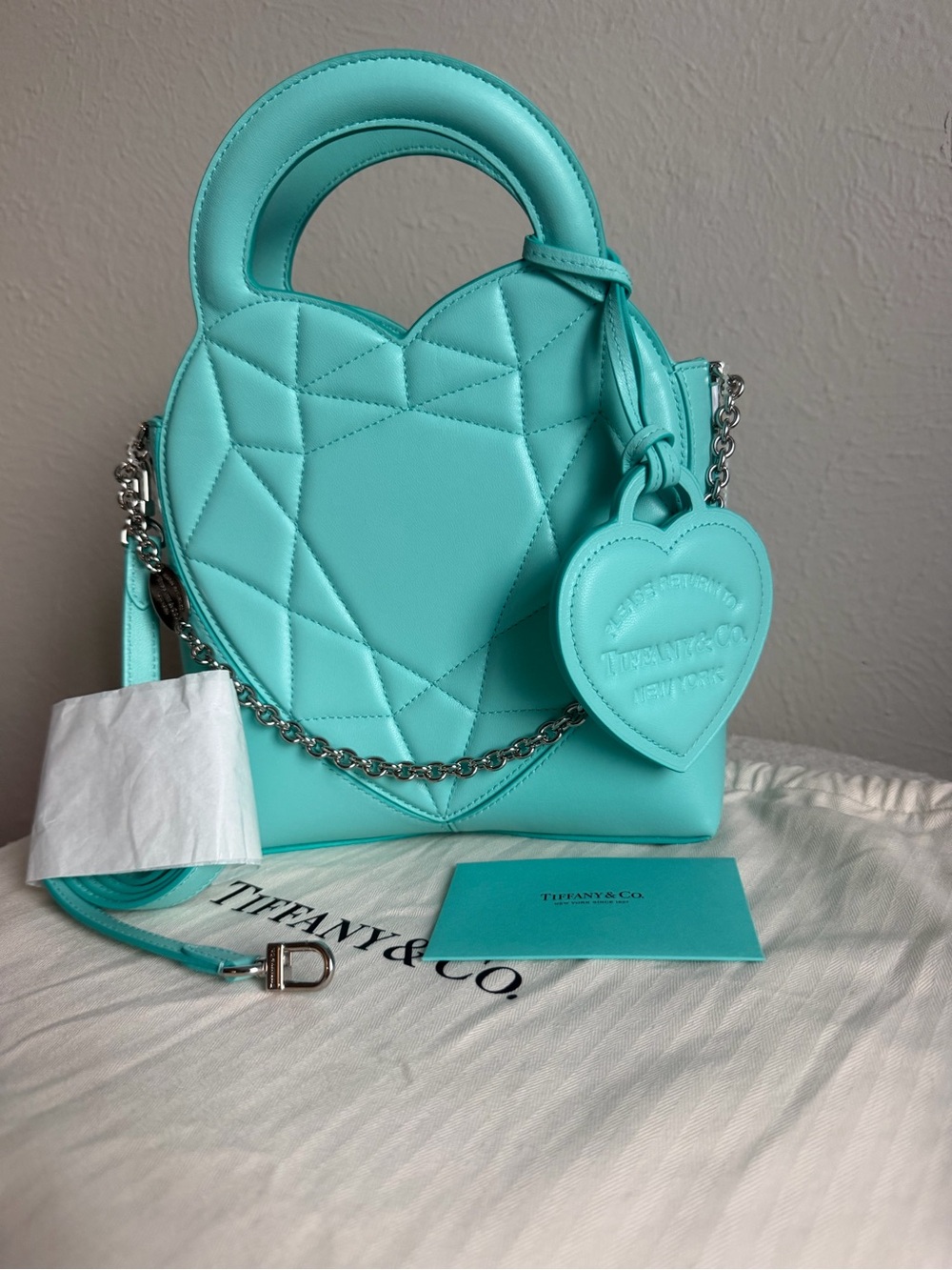 Tiffany & Co. Tiffany Blue Quilted Heart Mini Top-Handle Bag - Picture 12 of 12